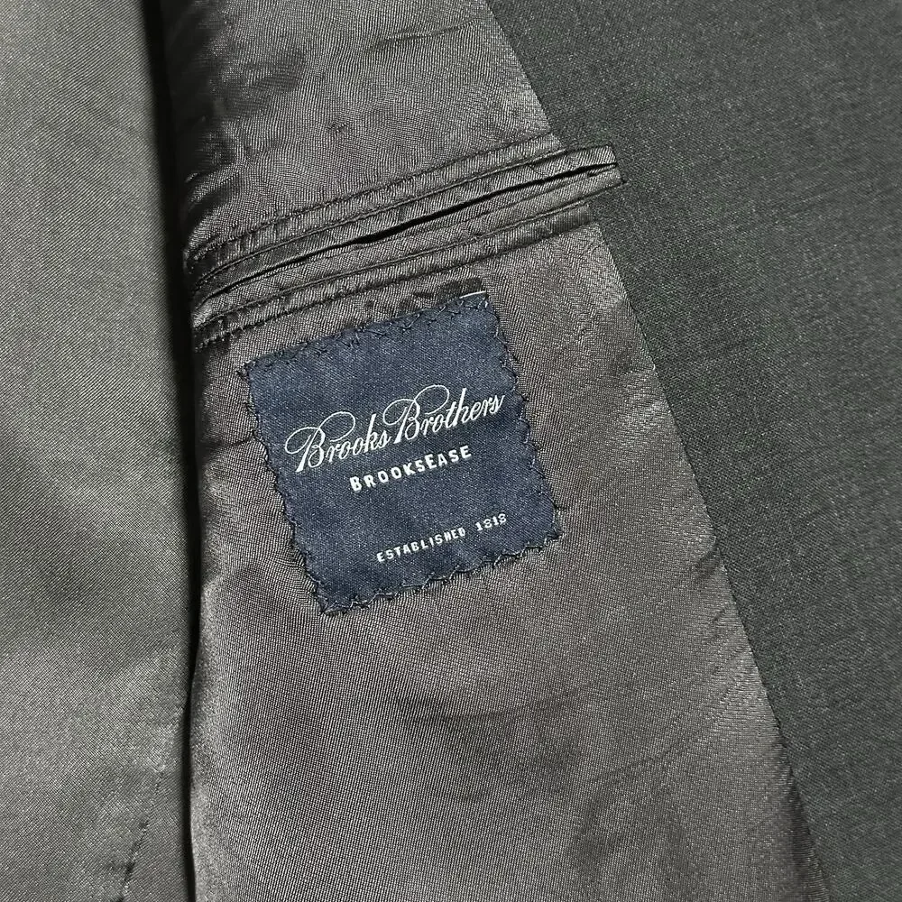 Vintage Brooks Brothers BrooksEase Blazer Mens Size 43L Gray Sport Coat Wool USA